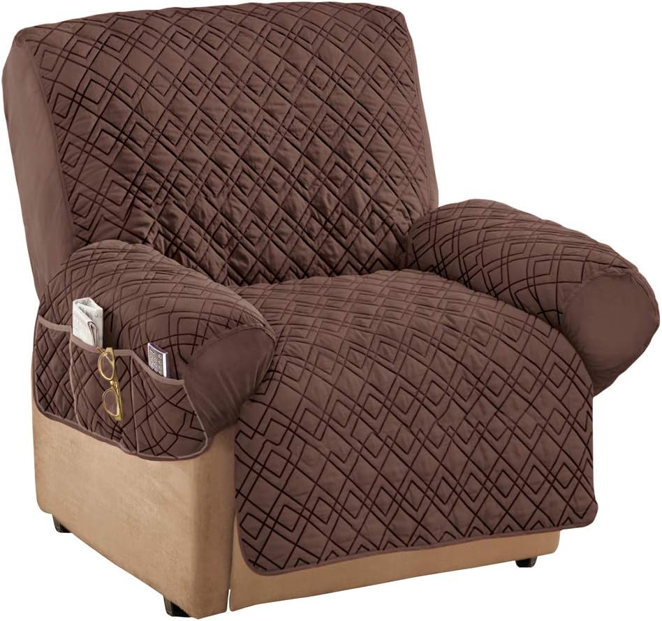 Collections Etc Diamond-Shape Quilted Stretch Recliner Cover