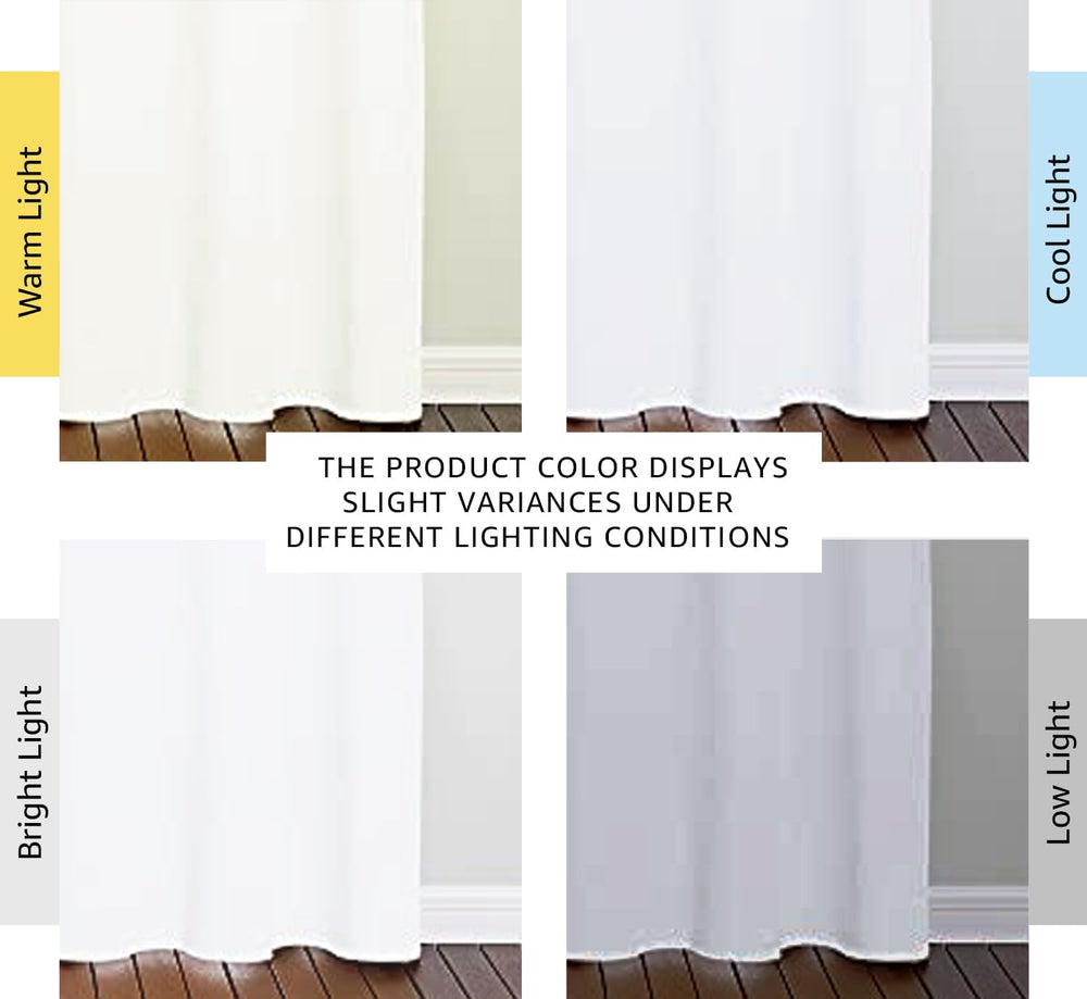 NICETOWN Pure White Blackout Curtains for Living Room 42" x 84" 2 P...