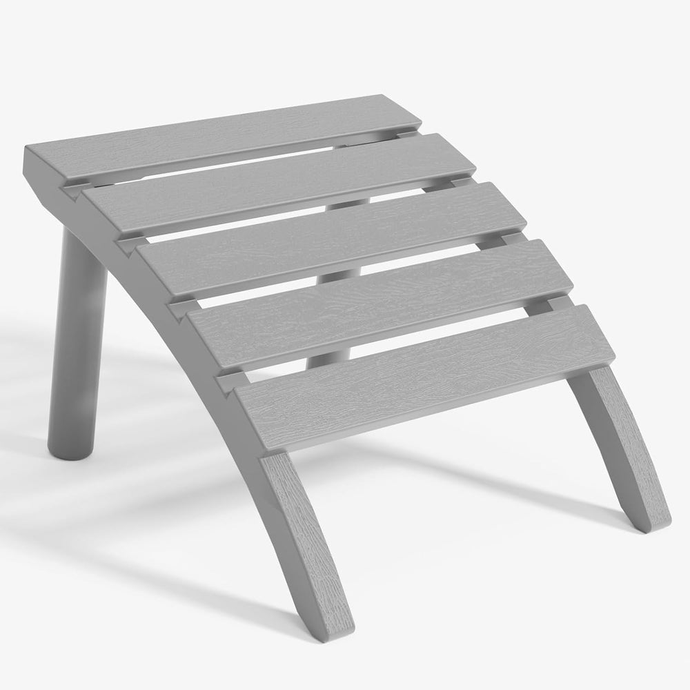 FONTOI Adirondack Ottoman, HDPE Plastic Adirondack Chair Footstool, All Weath...