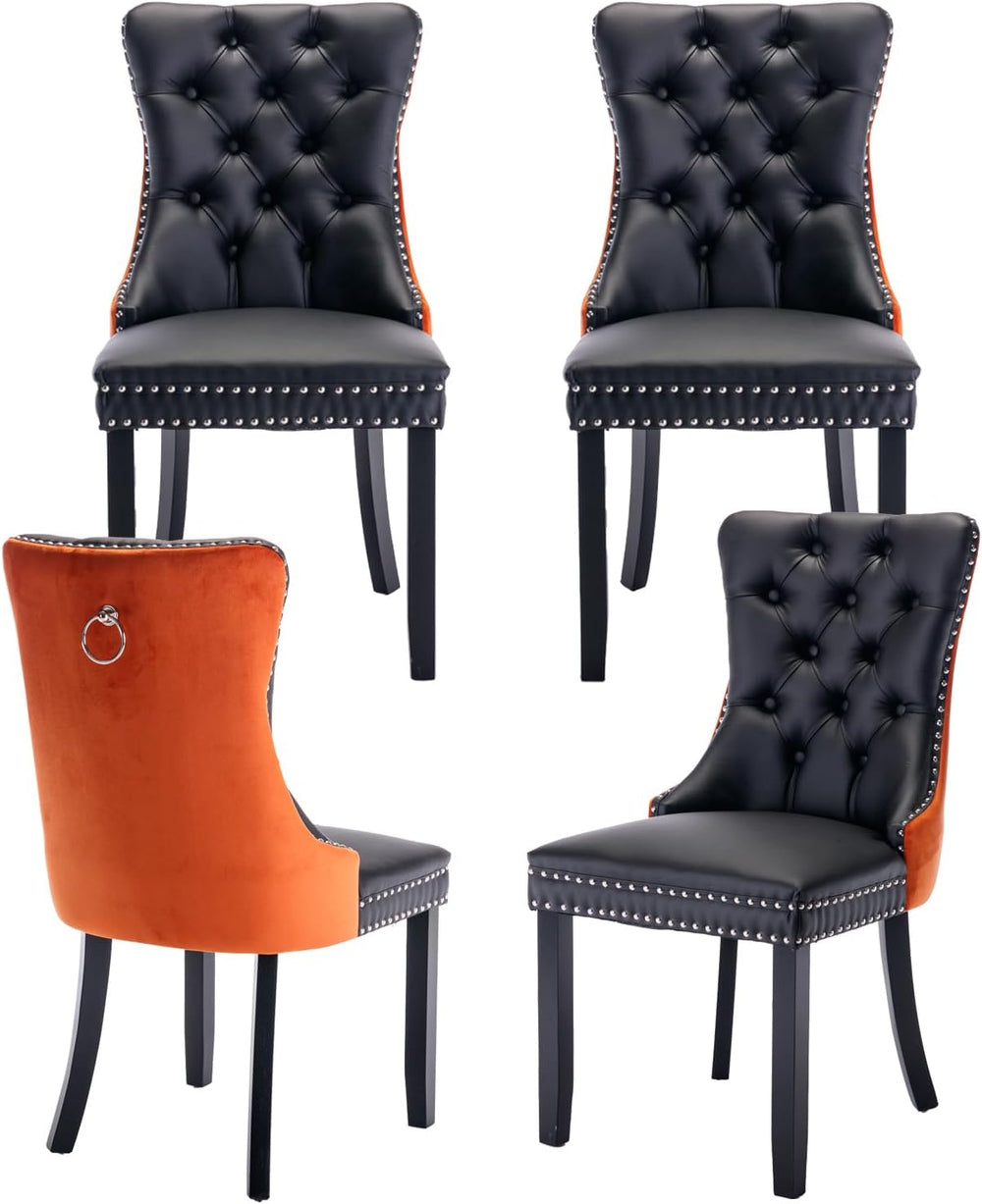 Dining Room Chairs Set of 4, Upholstered Tufted Dining Chairs with High Back,...