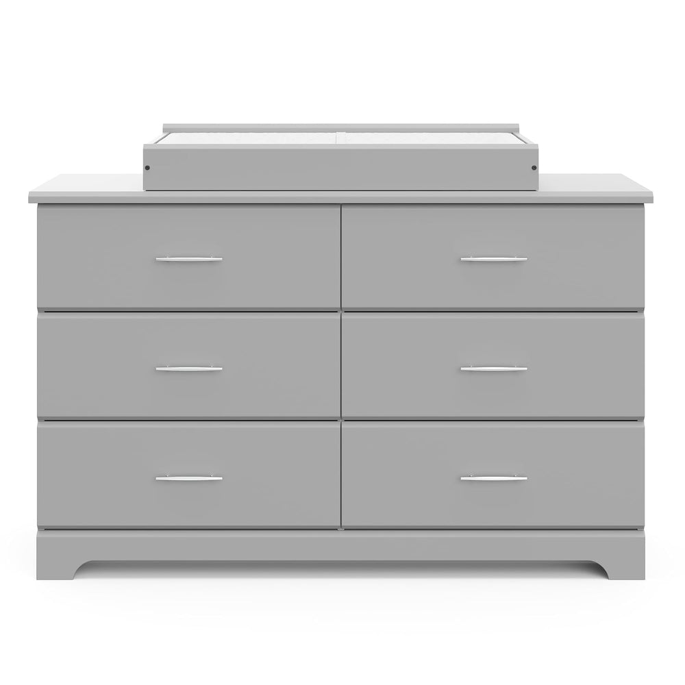 Storkcraft Brookside 6 Drawer Dresser, Pebble Gray