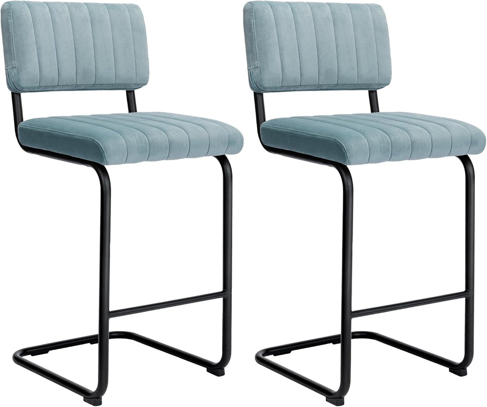 Flouki 24 Inch Bar Stools Set of 4, Cantilever Counter Height Barstools, Upho...