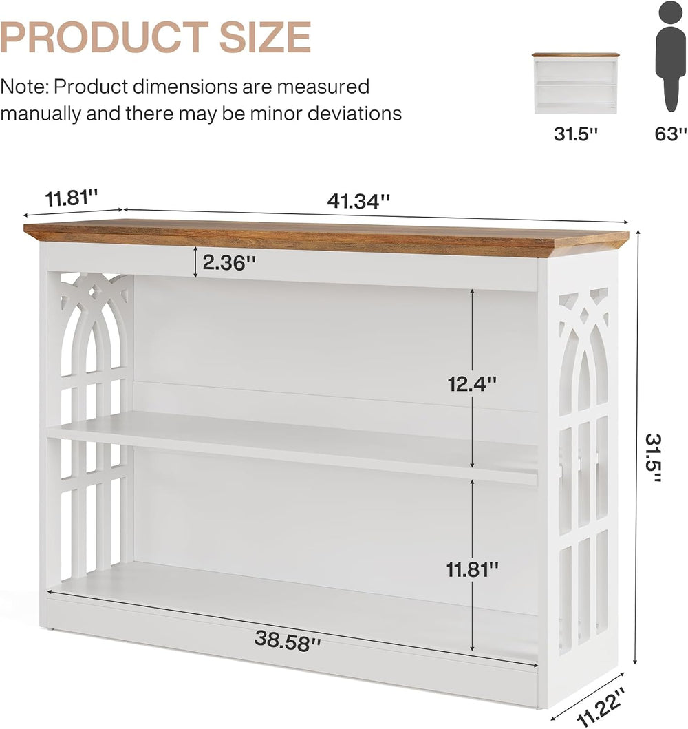 Tribesigns Modern Console Table for Entryway, 41.34-Inch White Sofa Table Beh...