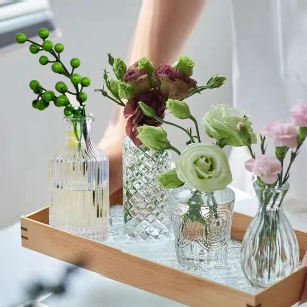 Glass Bud Vases Set of 32, Small Flower Vases for Wedding Centerpieces
