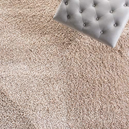 SAFAVIEH California Shag Collection Area Rug - 6'7" Square, Beige, N...