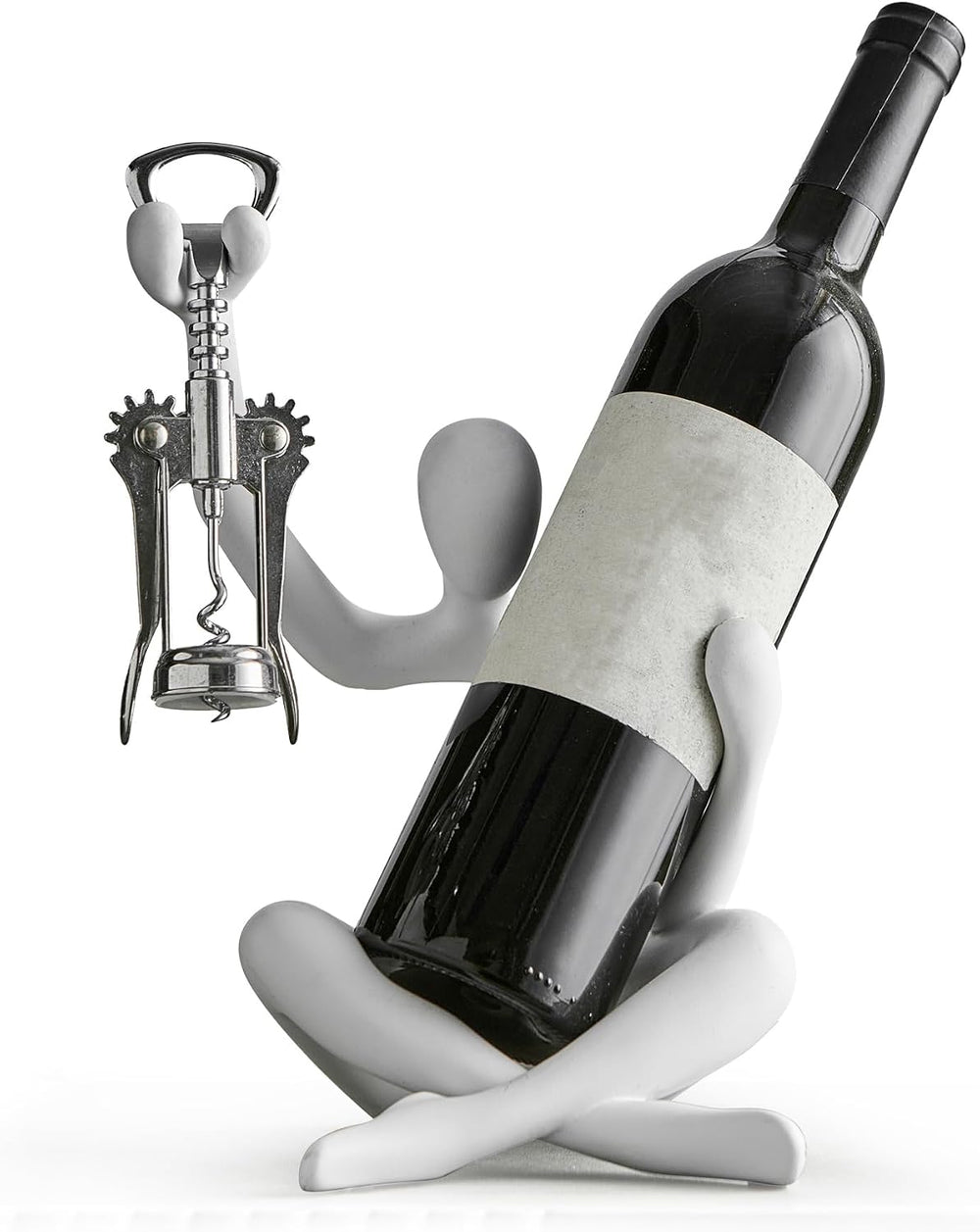XINXUAN Abstract Wine Bottle Holder Home Decor, Resin Hollow-Out Design Decor...