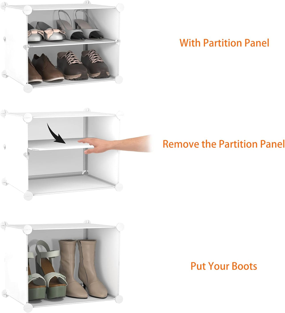 HOMIDEC Shoe Rack, 6 Tier Shoe Storage Cabinet 24 Pair Plastic Shoe Shelves O...