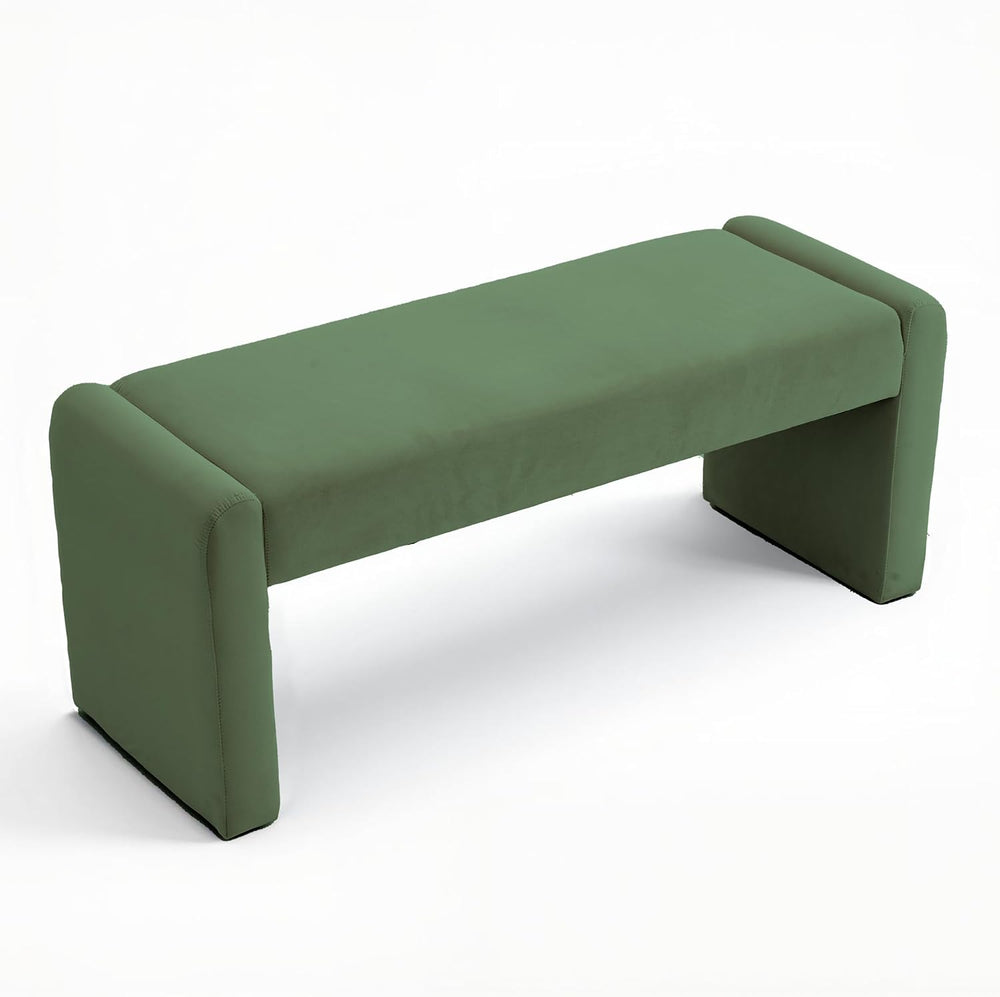Velvet Entryway Bench End of Bed Bench Upholstered Modern Window Bench Comfy ...