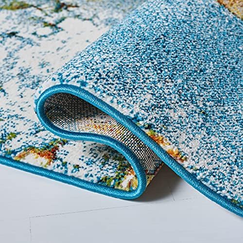 SAFAVIEH Glacier Collection Runner Rug - 2'3" x 20', Blue & ...