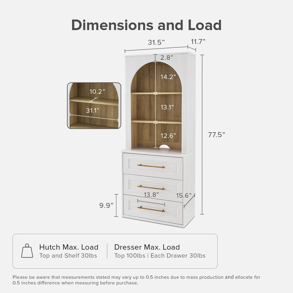mopio Blake Storage Cabinet, Buffet, Display Case (White Oak, Dresser)
