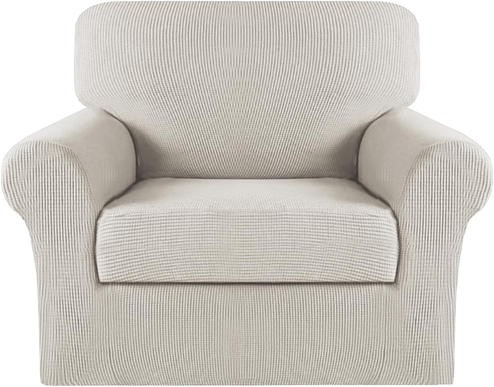 Turquoize 2 Piece Chair Covers Armchair Slipcovers for Living Room Armchair S...