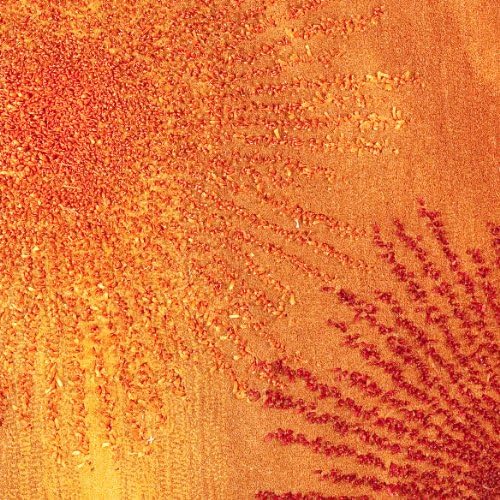SAFAVIEH Soho Collection 6' Round Rust / Multi SOH712R Handmade Starburst...
