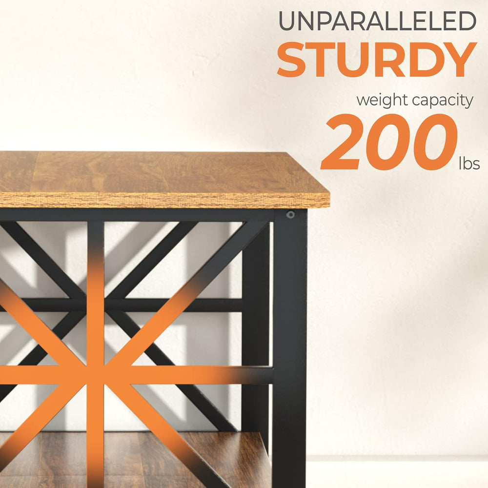 GreenForest Round Corners Coffee Table for Living Room