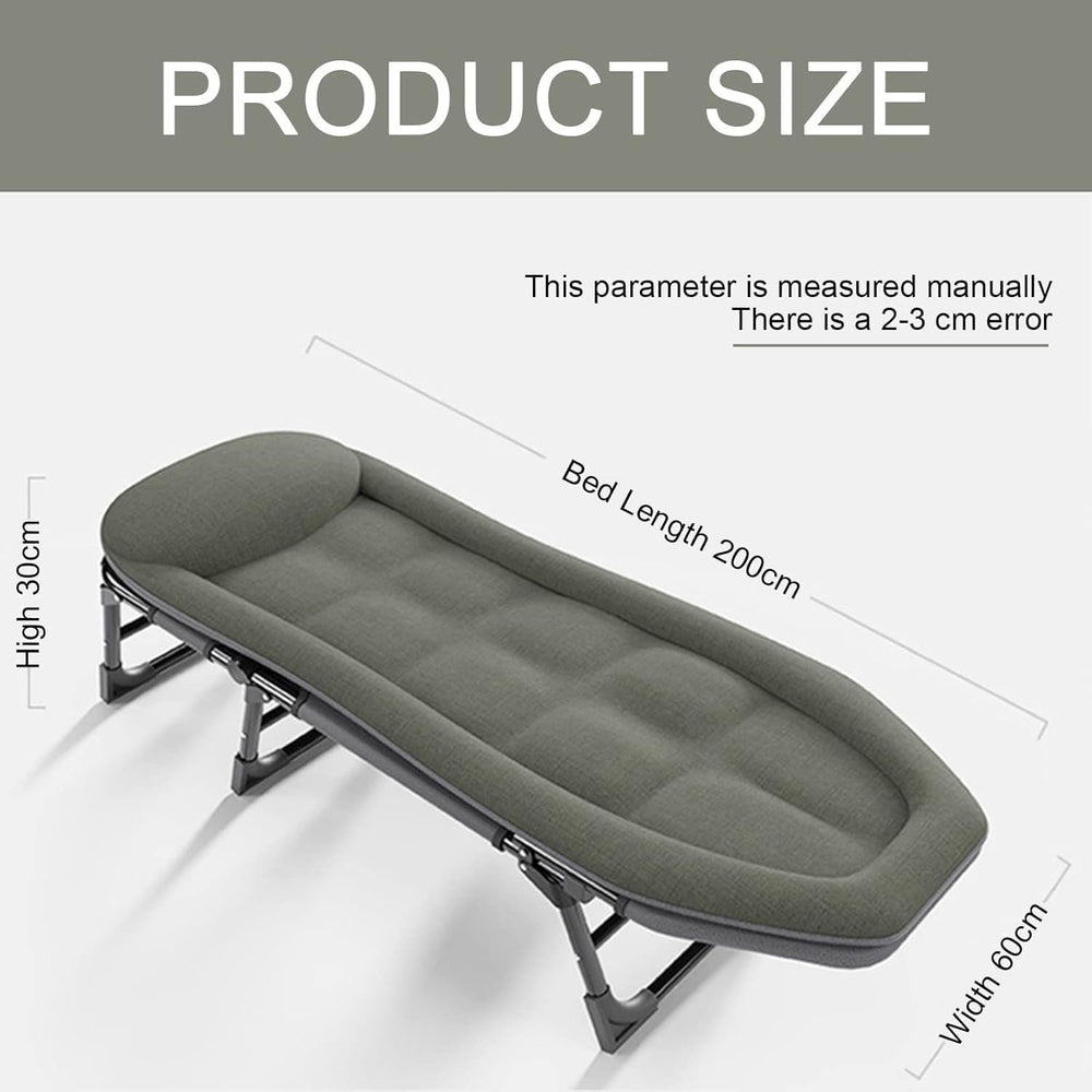 Camping Cot for Adults with Cushion, Portable Folding Camping Cot, 5-Position...