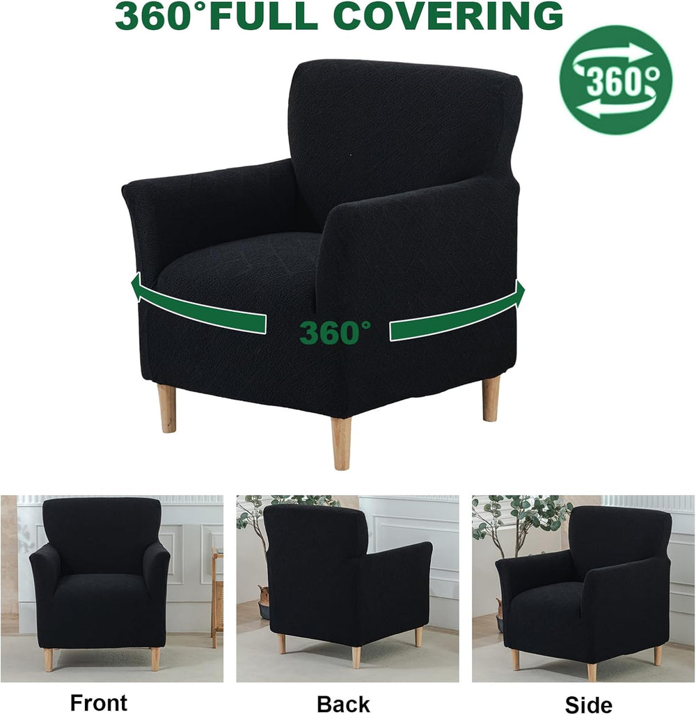 Stretch Chair Covers Armchair Slipcovers for Living Room,Black