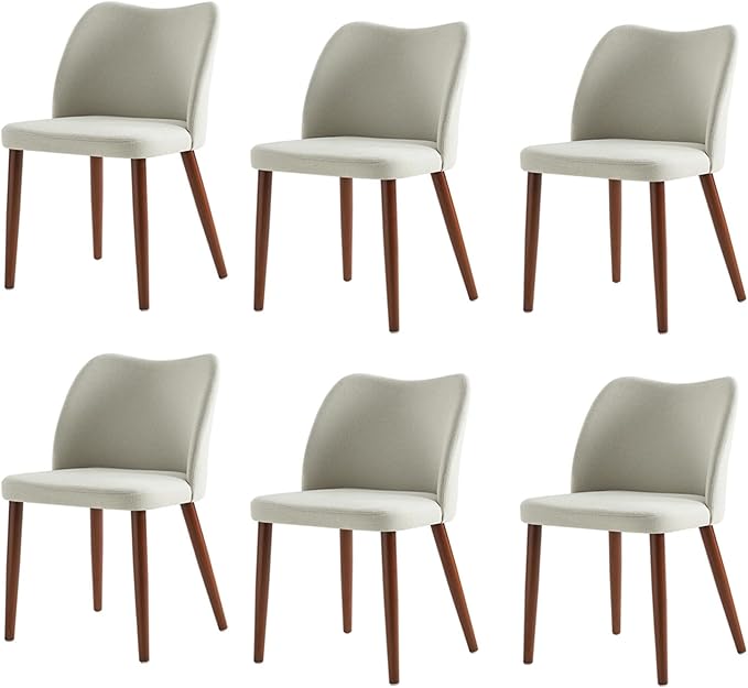 Dining Chairs Set of 6, Upholstered Kitchen Dining Room Chair Set Morden Acce...