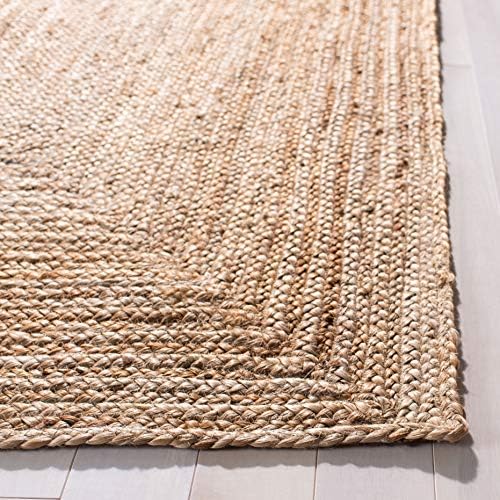 SAFAVIEH Area Rug 6x9 - Cape Cod Collection - Natural Brown, Handmade Braided...