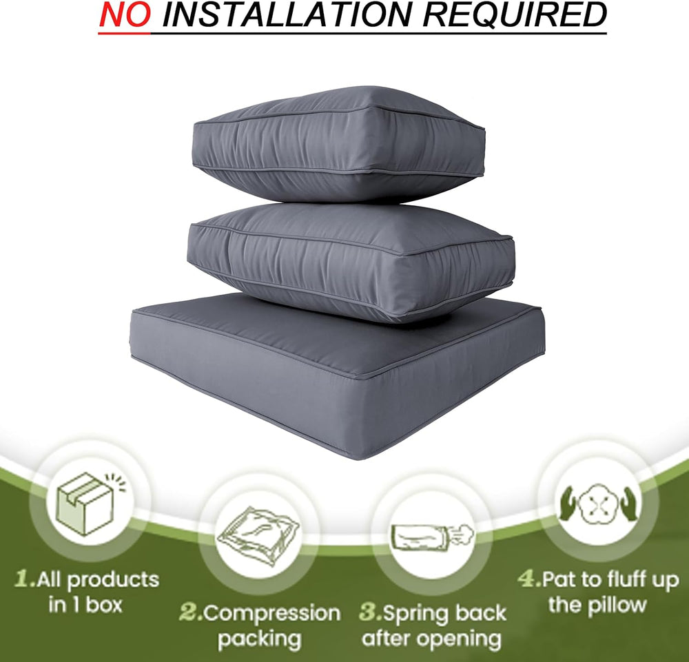 14Piece Outdoor Sofa Cushion Replacement, Patio Furniture Waterproof Cushion ...
