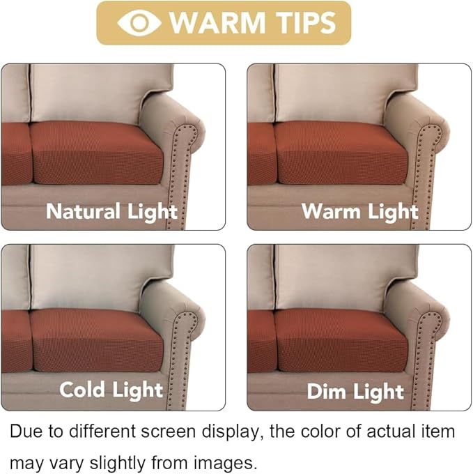 H.VERSAILTEX Super Stretch Couch Cushion Covers Sofa Cushion Slipcovers