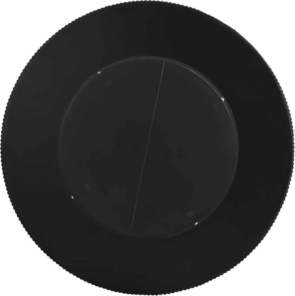31.5" Round Coffee Table, Modern Fluted Drum Center Table