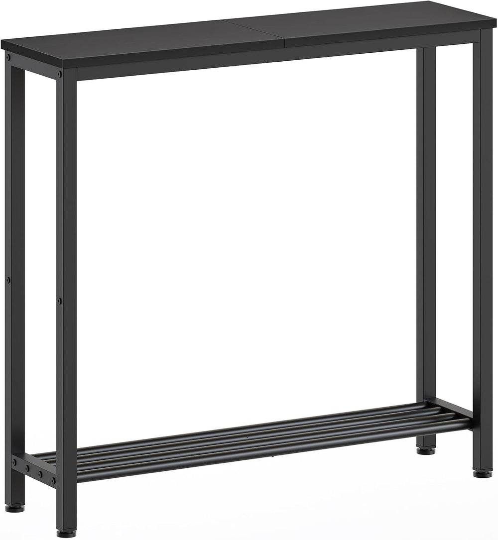 YATINEY Narrow Console Table, 2-Tier Small Sofa Table, 29.5" Thin Entryw...