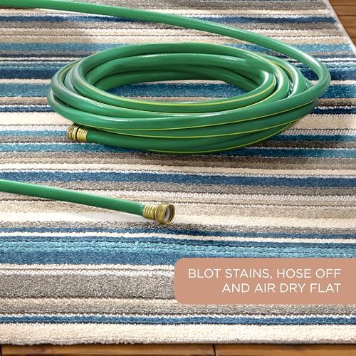 TOWN & COUNTRY EVERYDAY Rio Multicolor Stripe Indoor Outdoor Area Rug, UV...