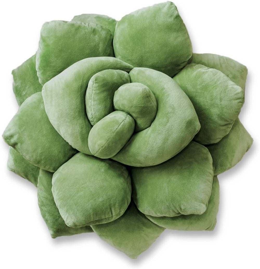 Green Philosophy Co. Succulent® Pillow 16" – Soft 3D Decorative Flower T...