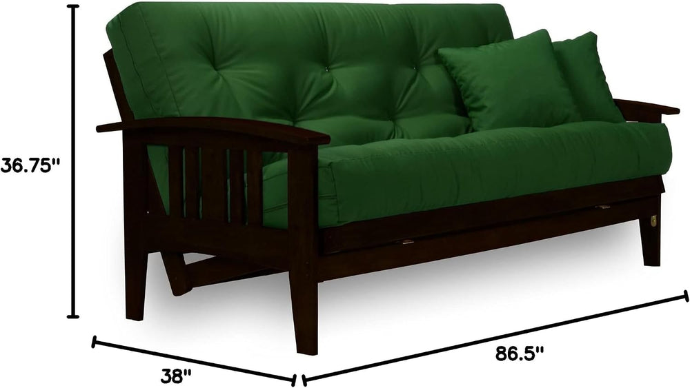 Westfield Complete Futon Set - Espresso Finish (Warm Black) – Large Queen Siz...