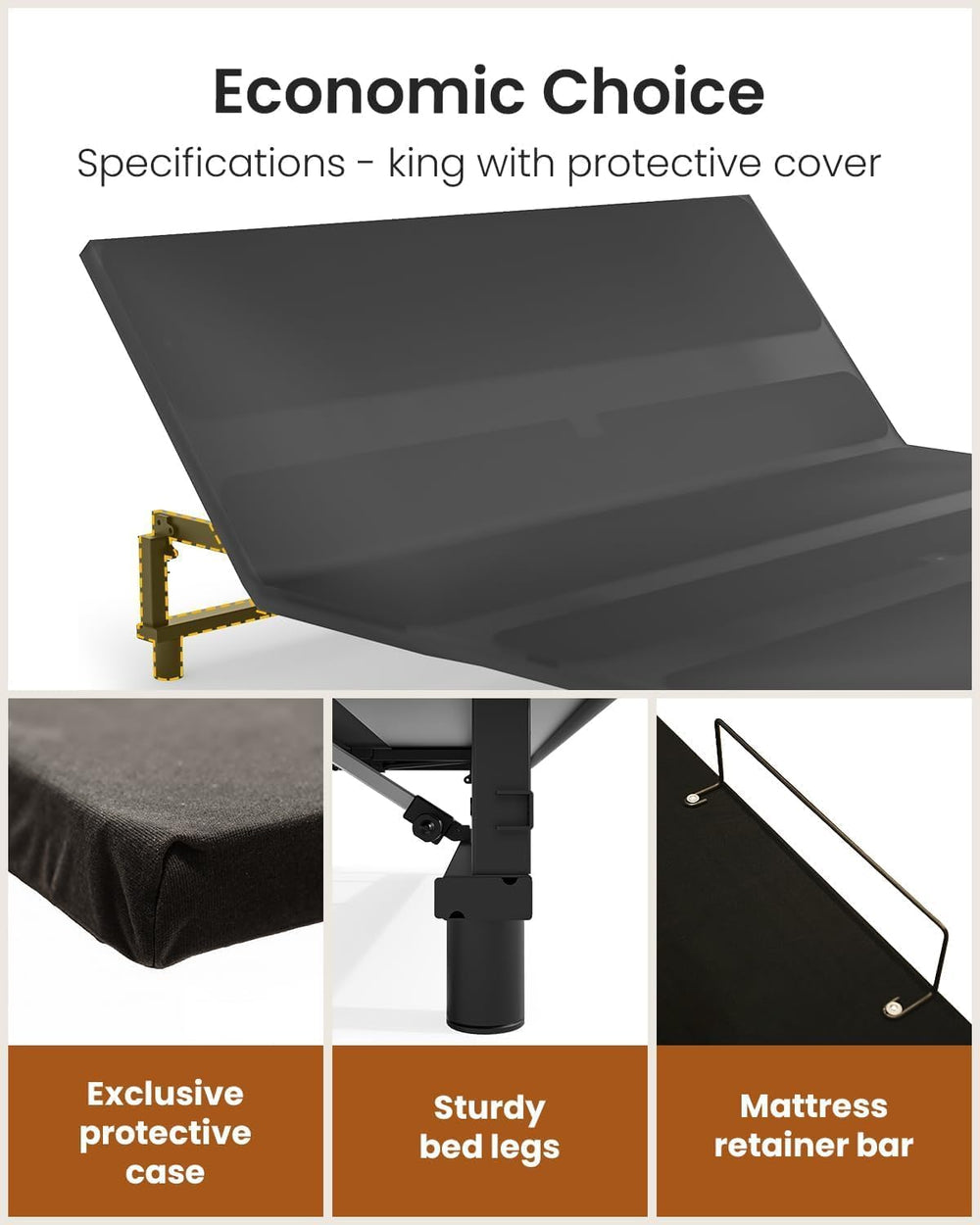 King Adjustable Bed Frame with Zero Gravity Wireless Remote, Easy Assembly