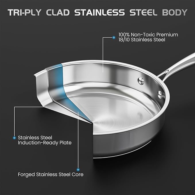 Meythway Pots and Pans Set Non Toxic, Kitchen Induction Cookware
