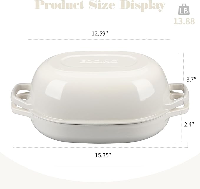EDGING CASTING Enameled Cast Iron Oval Dutch Oven Pot