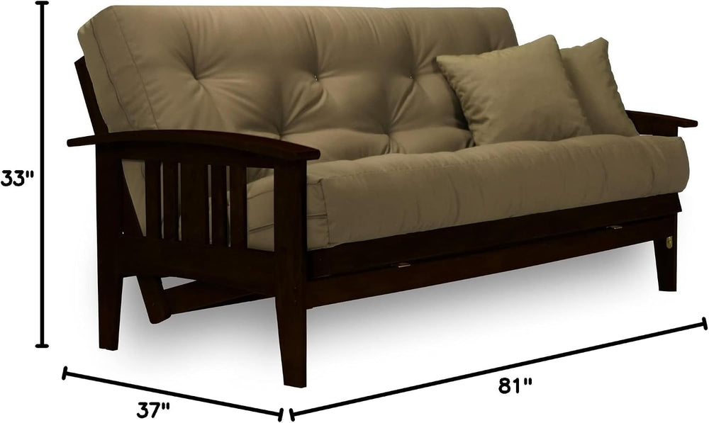 Westfield Espresso Finish (Warm Black) Full or Queen Size Futon Set, Mission ...