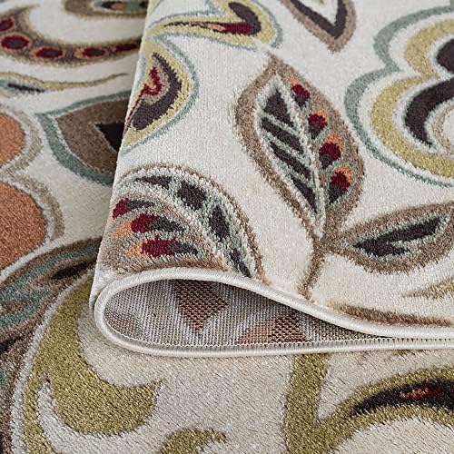Dilek Transitional Floral Ivory 3-Piece Area Rug Set, 3-Piece Set