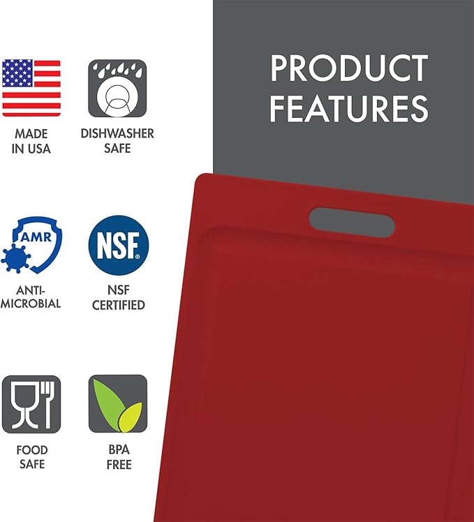 Dexas 4-Pack NSF Certified Polysafe Cutting Boards