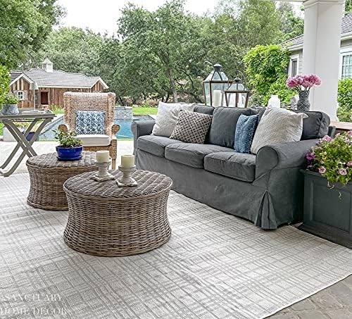 SAFAVIEH Home Collection Ruxton Natural Rattan Round Coffee Table Ottoman