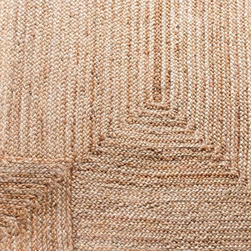 SAFAVIEH Area Rug 6x9 - Cape Cod Collection - Natural Brown, Handmade Braided...