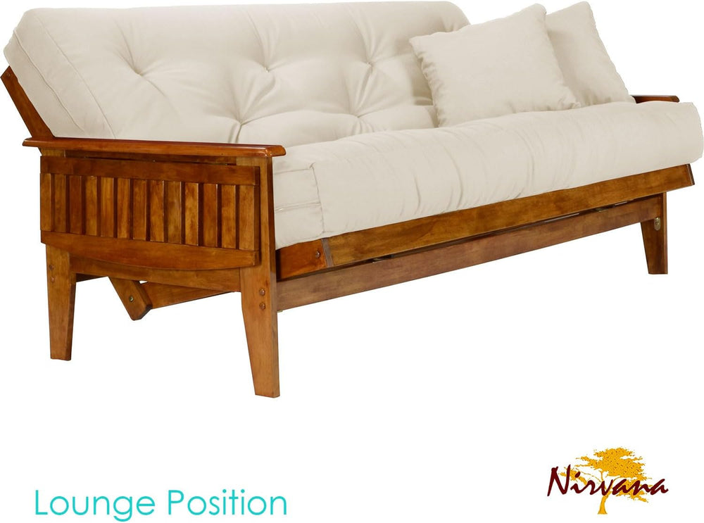 Eastridge Futon Set - Queen Size Frame with 8" Mattress Included, Twill ...