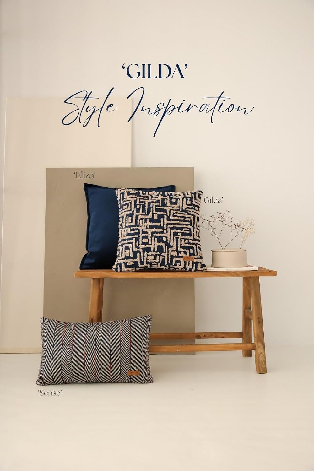 Woven Jacquard Throw Pillow Cover, Pack of 1 Geometric Pattern Textured Decor...