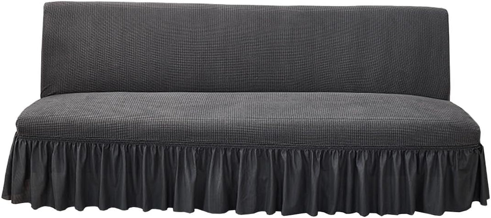 Futon Cover Slipcover Removable Armless Sofa Bed Slipcovers Full Size with Sk...