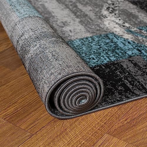 Rugshop Circle Modern Non-Shedding Living Room Area Rug Gray 5'3" x ...
