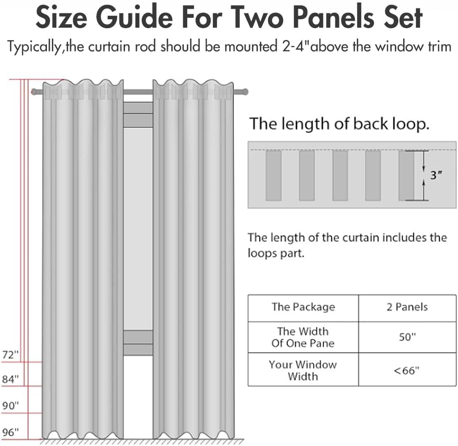 MIULEE 100% Blackout Curtains Linen Curtains & Drapes 90 Inches Long, Beige