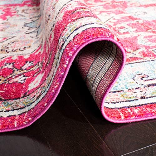 SAFAVIEH Madison Area Rug 8'x10', Traditional Fuchsia & Blue MAD473A