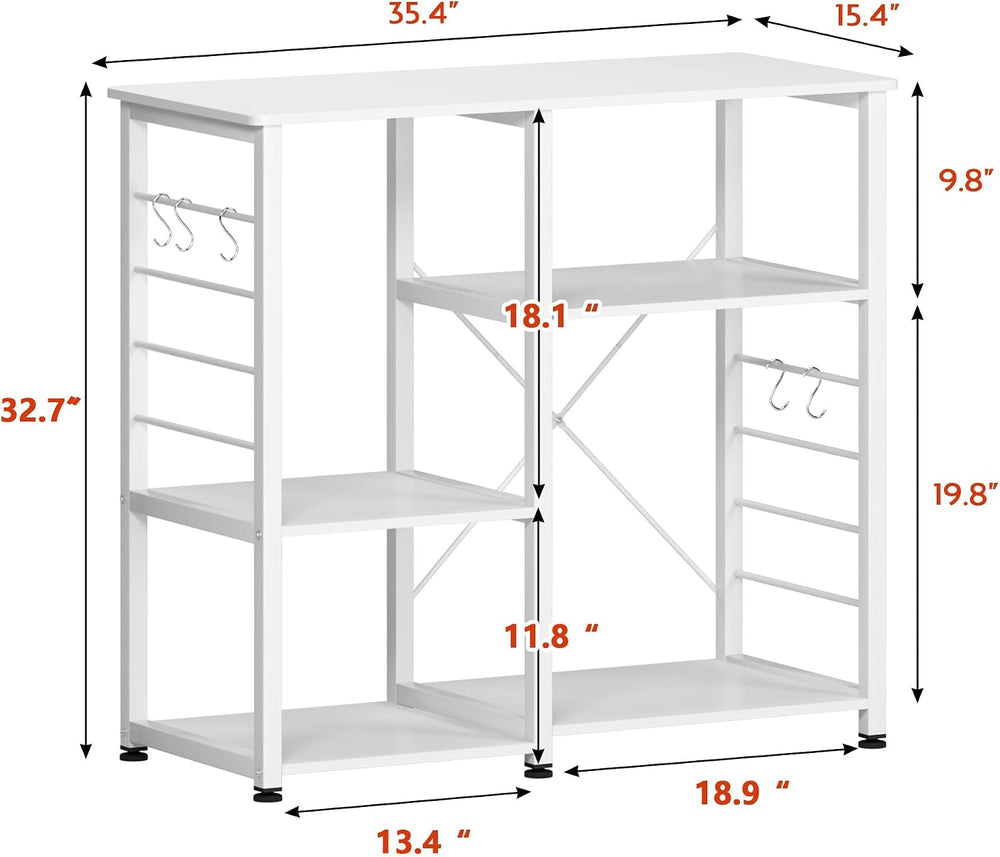soges 35.4 Inch Kitchen Shelf Baker's Rack Utility Microwave Oven Stand K...