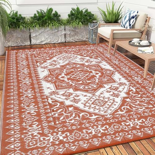 GarveeHome Outdoor Rugs 8x10 Waterproof Reversible Outdoor Plastic Straw Rug ...