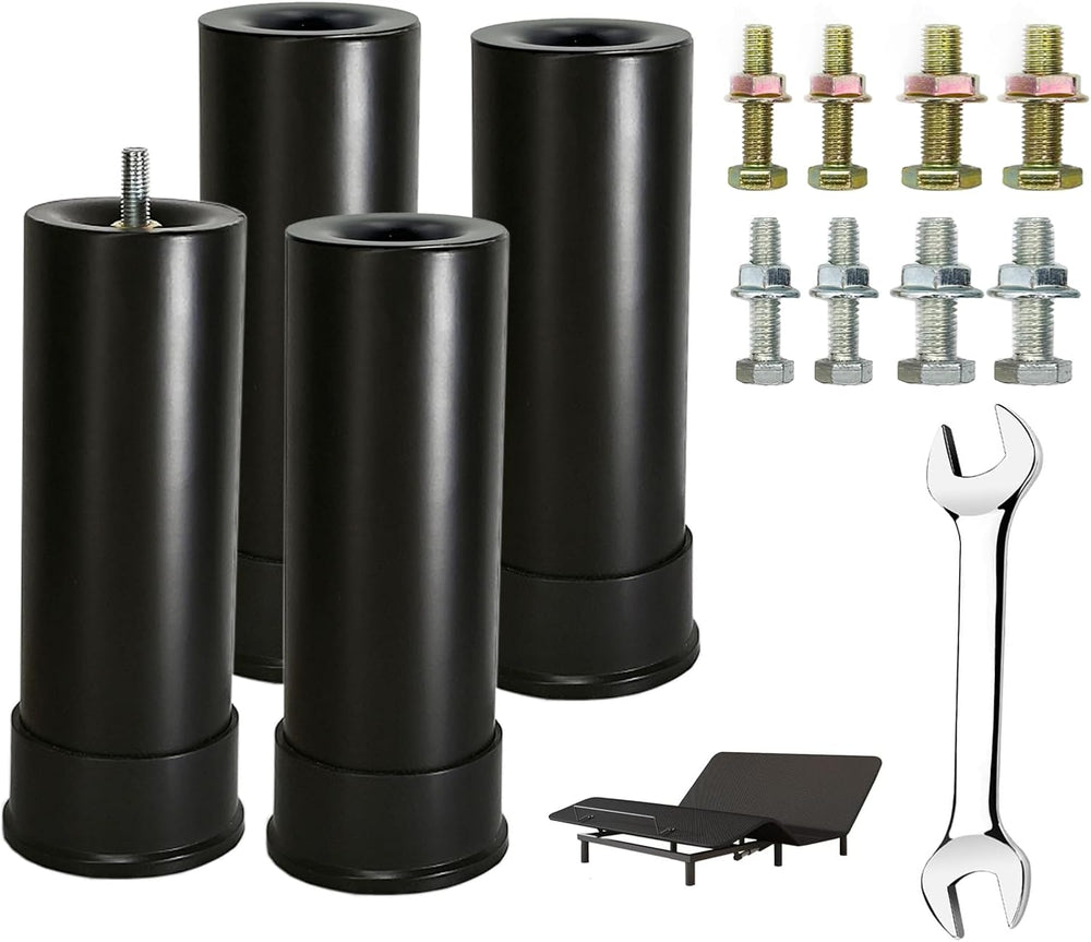 7 Inch Metal Bed Base Frame Leg Replacement Heavy Duty Extra Height Leg Compa...