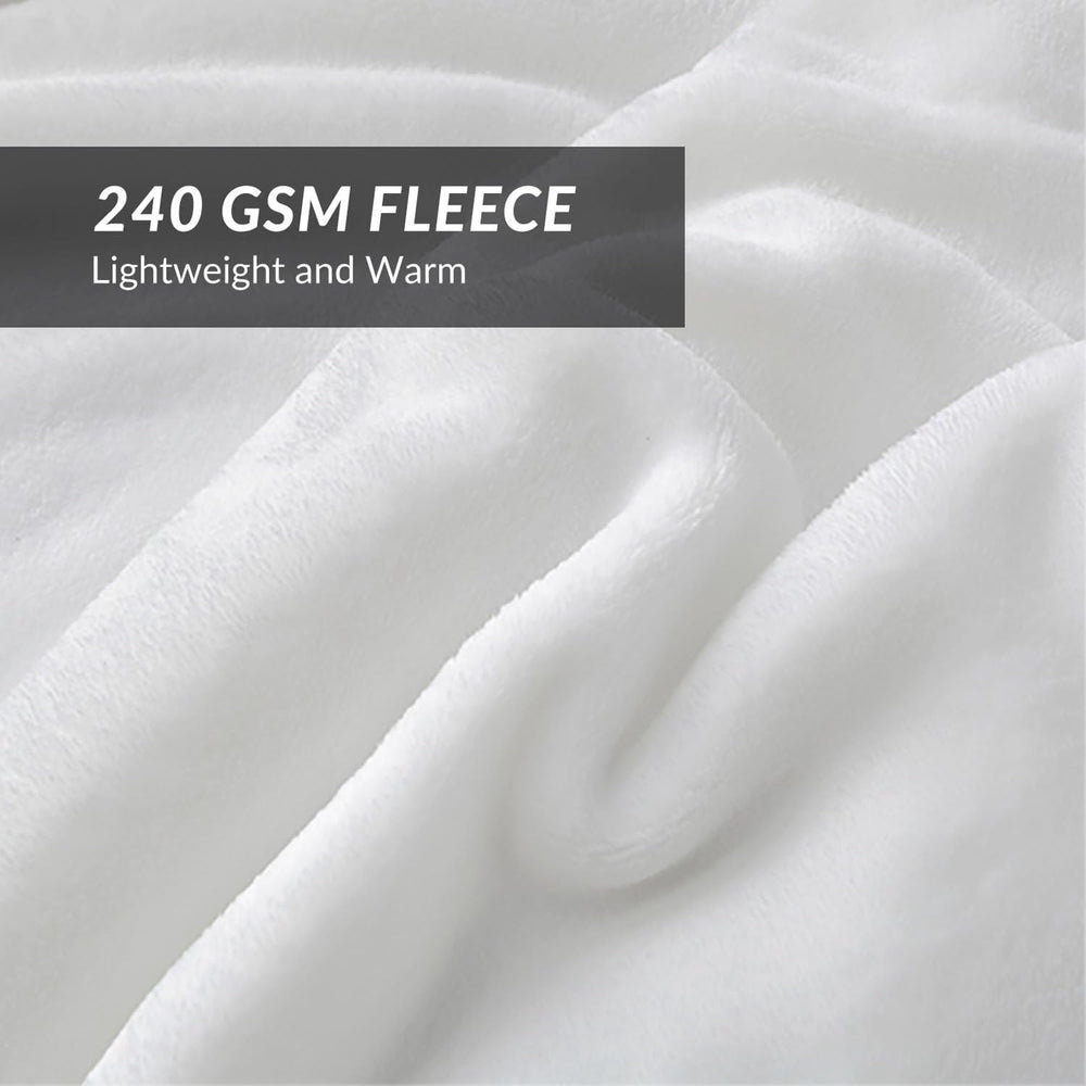 Bedsure GentleSoft Fleece Blankets King Size White - Bed Blanket Soft Lightwe...