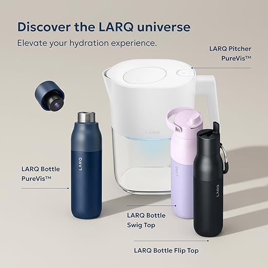 LARQ Water Filter Pitcher 1.9L – Nano Zero Filter Removes Chlorine, PFAS &...