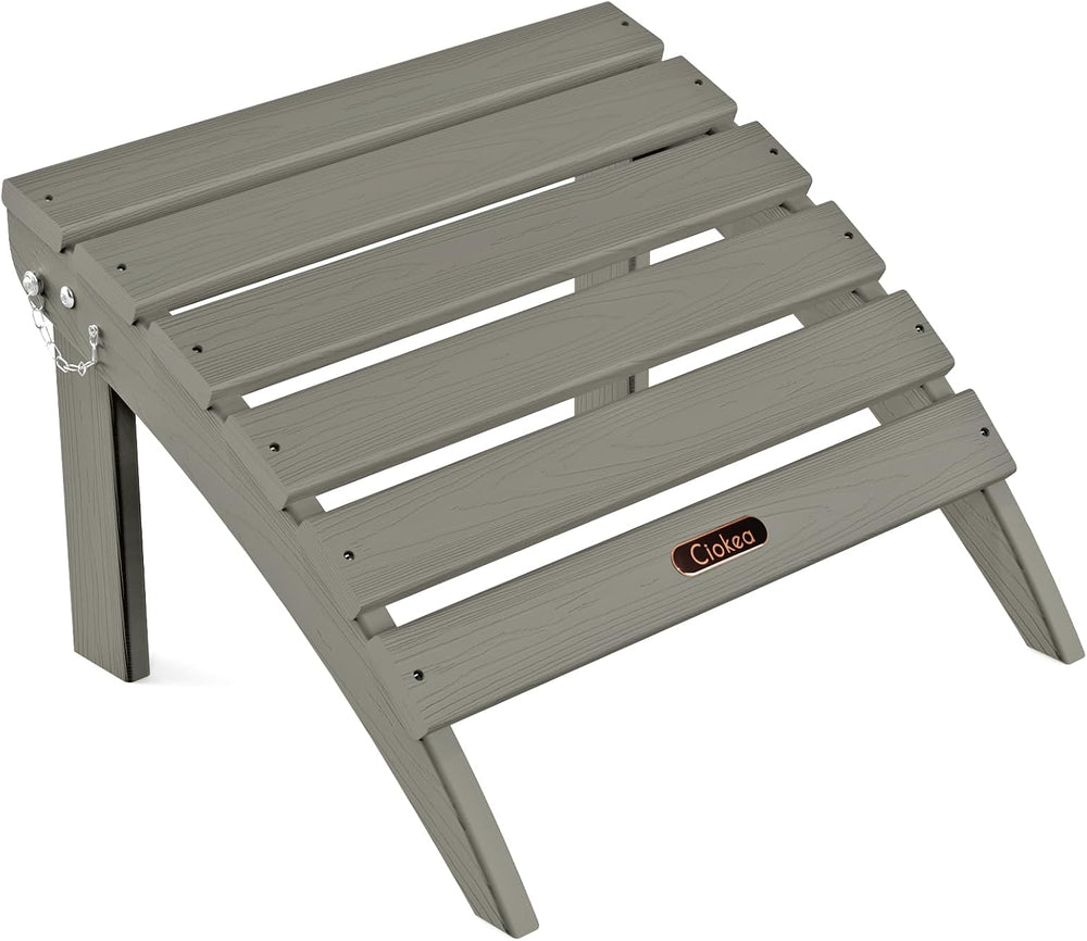 Ciokea Folding Outdoor Footstool for Adirondack Chair,Gray