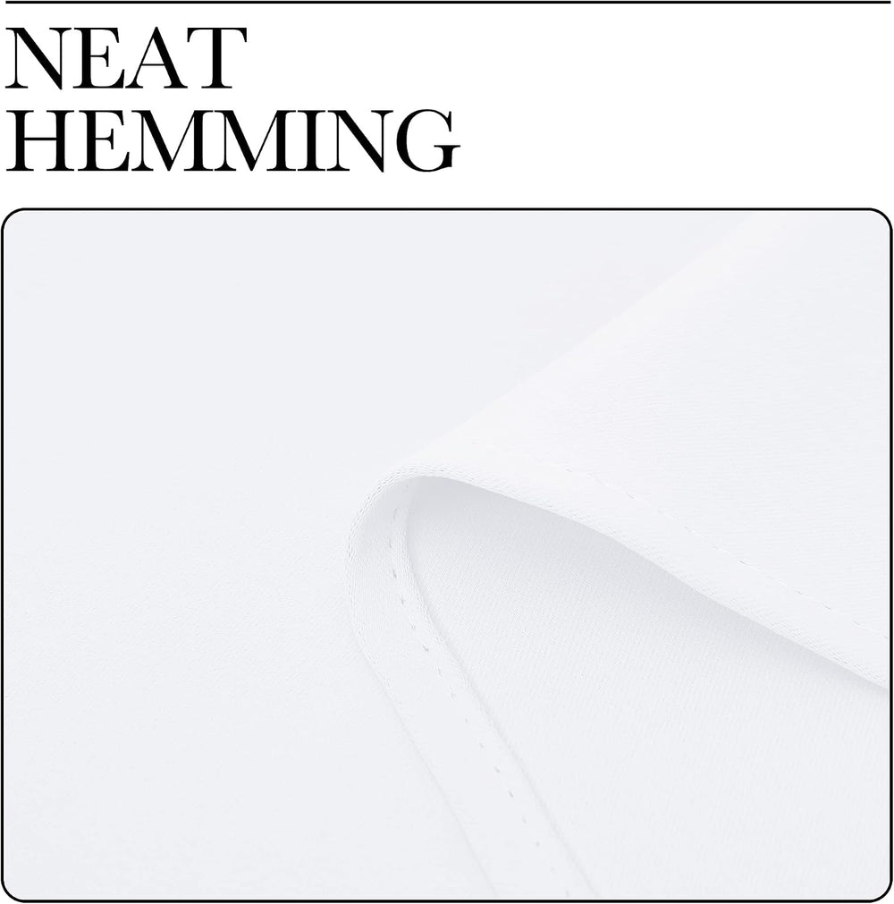 NICETOWN Pure White Blackout Curtains for Living Room 42" x 84" 2 P...