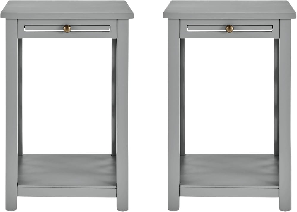 Alaterre Furniture Coventry 2-Pack Wood End Tables – Compact Side Tables with...